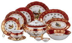 Чайный сервиз M.Z. охота красная 655-180 6 пер.