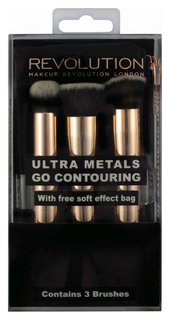 Набор кистей для макияжа Makeup Revolution Ultra Metals Go Contouring