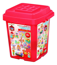 Конструктор пластиковый ЗНАТОК Красное ведерко 220 деталей