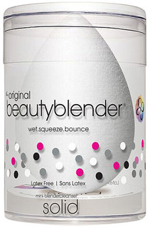 Спонж для макияжа beautyblender Pure + Мини-мыло для очистки Solid Белый
