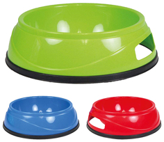 Одинарная миска для кошек и собак TRIXIE, пластик, резина, в ассортименте, 0.3 л