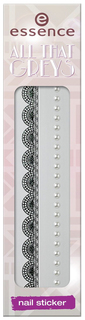 Наклейки для ногтей essence All That Greys Dressed In Lace & Pearls