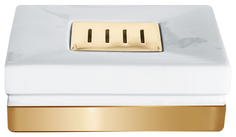 Мыльница Spirella Roma Белый/Золотой