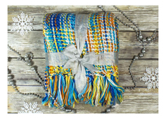 Плед MONA LIZA Picasso 140 х 180 см оранжево-голубой