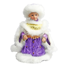 Кукла Новогодняя сказка снегурочка 30 см фиолетовый текстиль, пластик, искусственный мех
