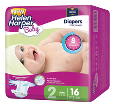 Подгузники Helen Harper Baby Mini (3-6 кг), 16 шт.