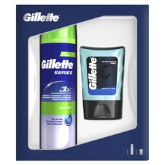 Подарочный набор Gillette Series Гель для бритья с алоэ 200мл+Гель после бритья 75 мл