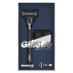 Подарочный набор Gillette Mach3 Бритва с 1 сменной кассетой + Подставка