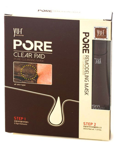 Наборы косметики для лица YU,R Pore clear pad cleansing mask Гель 30 мл 10 масок Yu.R