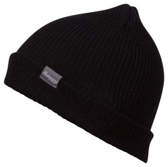 Шапка мужская Bergans Rib Beanie черная One Size