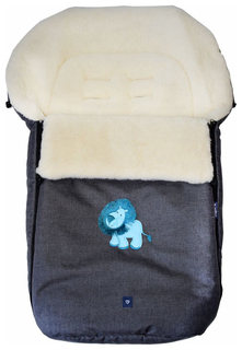Спальный мешок в коляску Womar №S77 Exlusive Lion Melange fabric Графитовый