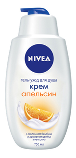 Гель-уход для душа Nivea Крем апельсин 750 мл