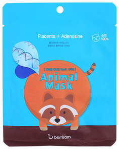 Маска для лица berrisom Animal Mask Placenta+Adenosine - Racoon 25 мл