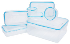 Набор пищевых контейнеров Dosh | Home Sagitta 600100 Прозрачный, голубой