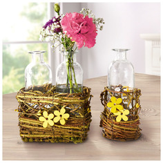 Декоративная ваза Frank 05360 Полевые цветы Прозрачный