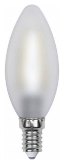 Лампа светодиодная (UL-00000305) E14 6W 3000K свеча матовая LED-C35-6W/WW/E14/FR PLS02WH Uniel