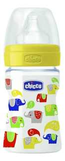 Детская бутылочка Chicco Wellbeing 150 мл (желтая)