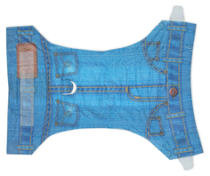Подгузники для собак Pet Soft одноразовые впитывающие Jean Diapers в виде джинсов 8 штук S