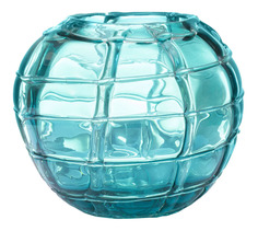 HJ360-18-H30 Ваза стеклянная (синяя) H17D19 Garda Decor