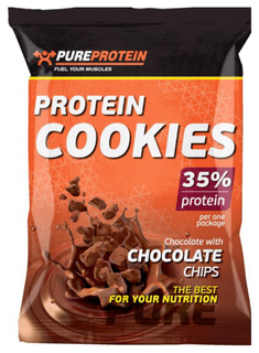Протеиновое печенье PureProtein Protein Cookies 80 г шоколад с шоколадной крошкой