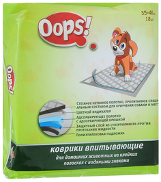 Пеленки для домашних животных OOPS! для собак и кошек 18шт 17 x 17см 18шт