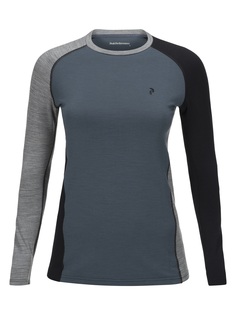 Лонгслив Peak Performance Multi LS Base Layer 2018 женский синий/серый/черный, S