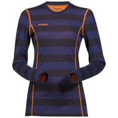Лонгслив Bergans Akeleie Lady Shirt 2019 женский темно-синий/оранжевый, L