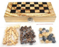 Семейная настольная игра Shantou Gepai Шахматы, шашки и нарды W4018-H
