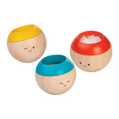 Деревянные погремушки Plan Toys Сенсорные неваляшки 3 шт 5242