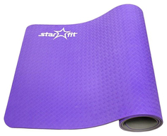 Коврик для йоги Starfit FM-201 TPE серо-фиолетовый 5 мм