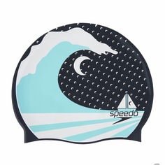 Шапочка для плавания Speedo Slogan Print Cap синяя (B964)