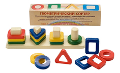 Сортер геометрический Цветные столбики АЭЛИТА