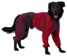 Комбинезон для собак ТУЗИК женский, красный, длина спины 71 см