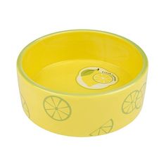 Одинарная миска для кошек и собак TRIXIE, керамика, желтый, зеленый, 0.8 л