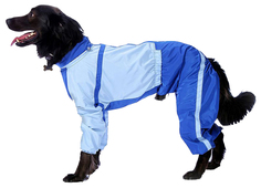 Комбинезон для собак ТУЗИК мужской, голубой, длина спины 37 см
