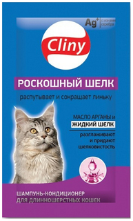 Шампунь для домашнего питомца Cliny Роскошный шелк для длинношерстных кошек K319