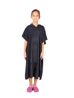 Полотенце-пончо Sunpa SunPoncho с капюшоном Black р.3 130-155 см