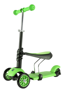 Самокат трехколесный 1 Toy Т59981 зеленый