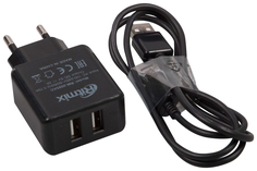 Сетевое зарядное устройство Ritmix RM-2095 2 USB 2A Black