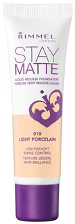 Тональный крем RIMMEL Stay Matte, тон №010 Light Porcelain, 30 мл.