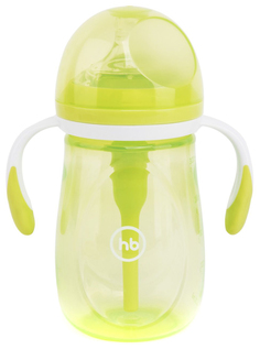 Бутылочка антиколиковая Happy baby с ручками и силиконовой соской 300 мл Lime