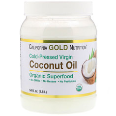 Органическое кокосовое масло California Gold Nutrition 1,6 л