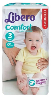 Подгузники Libero Comfort 3 (4-9 кг), 68 шт.