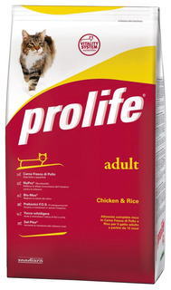 Сухой корм для кошек Prolife Adult, курица и рис, 0,4кг