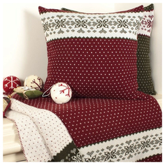 Наволочка Luxberry белый, зеленый, красный 45x45