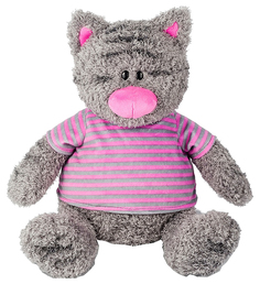 Мягкая игрушка Maxitoys Серый Кот в Полосатой Майке, 30 см