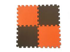 Развивающий коврик Eco Cover 25*25 см оранжево-коричневый
