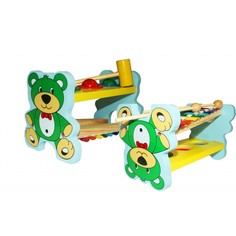 Развивающая игрушка QiQu Wooden Toys Factory Стучалка музыкальная Мишка