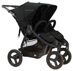 Коляска для двойни и погодок Bumbleride Indie Twin 2018 Matte Black черное шасси