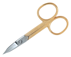 Маникюрные ножницы Dewal позолоченные ручки 44GD